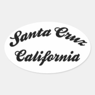 Adesivo Oval Papais noeis Cruz California Sticker