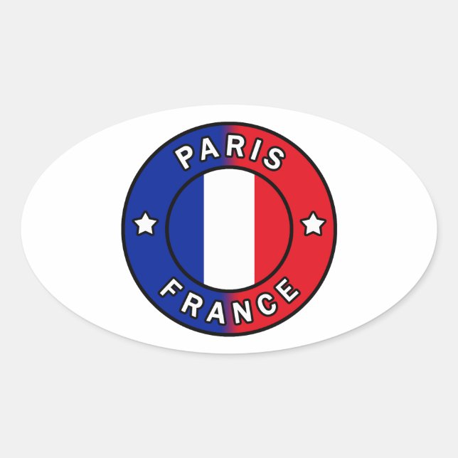 Adesivo Oval Paris França (Frente)