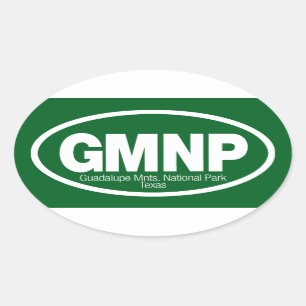 Adesivo Oval Parque nacional das montanhas de Guadalupe