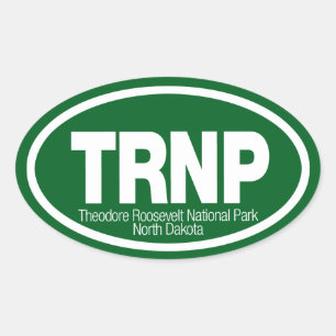 Adesivo Oval Parque nacional de Theodore Roosevelt