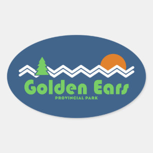 Adesivo Oval Parque Provincial Golden Ears British Columbia Ret