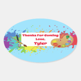 Adesivo Oval Partido Artista Obrigado Sticker