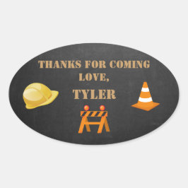 Adesivo Oval Partido da Construção Obrigado Sticker