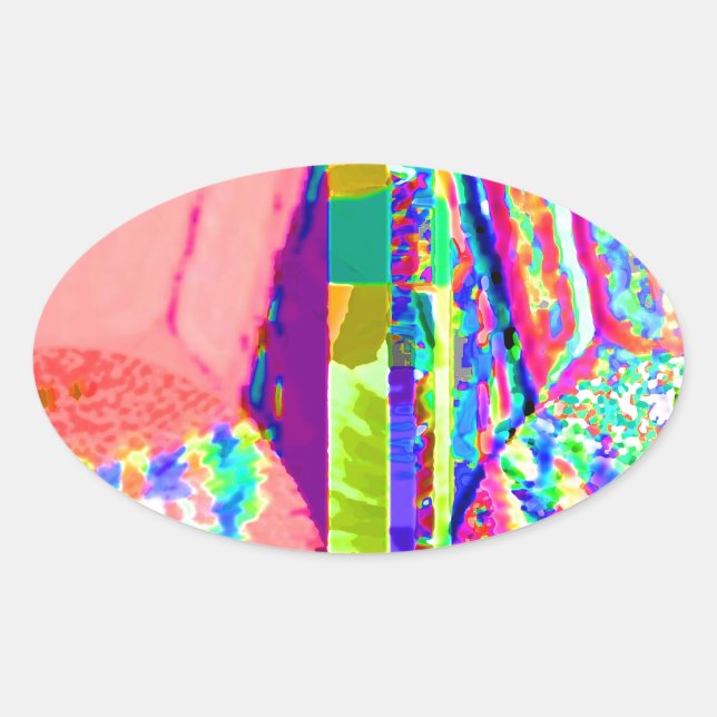 Adesivo Oval PARTY TIME ART for Clubs Cabarets Dancing GIFT (Frente)