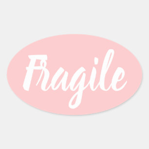Adesivo Oval Pastel cor-de-rosa, moda frágil, negócios modern