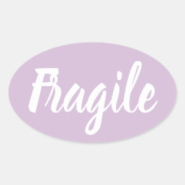 Adesivo Oval Pastel roxo, frágil moda moderna