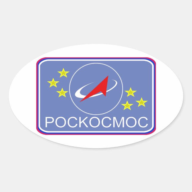 Adesivo Oval Patch de Voo Roscosmos (Frente)