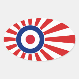 Adesivo Oval Patinete-Alvo de Mods de Roundel Vibrant JAPAN
