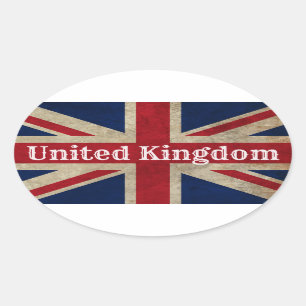 Adesivo Oval Pavilhão britânico em apuros