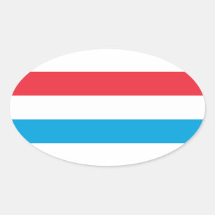 Adesivo Oval pavilhão luxemburguês