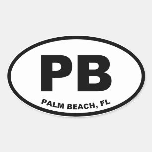 Adesivo Oval PB do Palm Beach