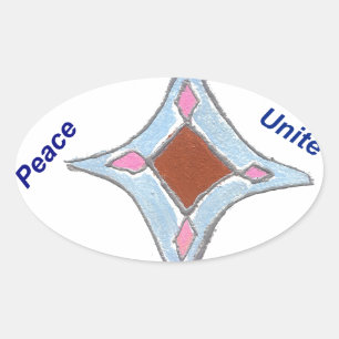 Adesivo Oval Peace Love Unity hakuna matata .png