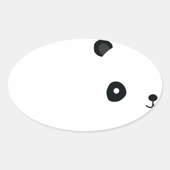 Adesivo Oval Peaceful Panda (Frente)