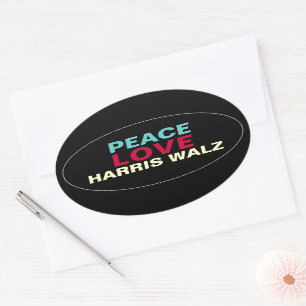 Adesivo Oval PEAVE LOVE HARRIS WALZ Oval Sticker