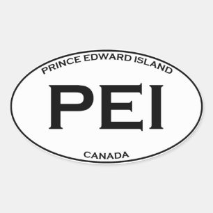 Adesivo Oval PEI - Prince Edward Island Canadá