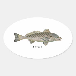 Adesivo Oval Peixe-Mancha