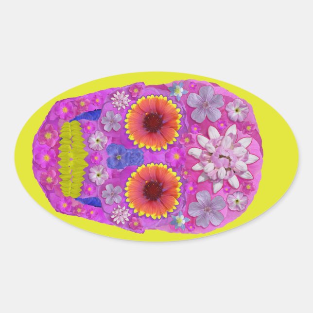 Adesivo Oval Pele da Flor 2 (Frente)