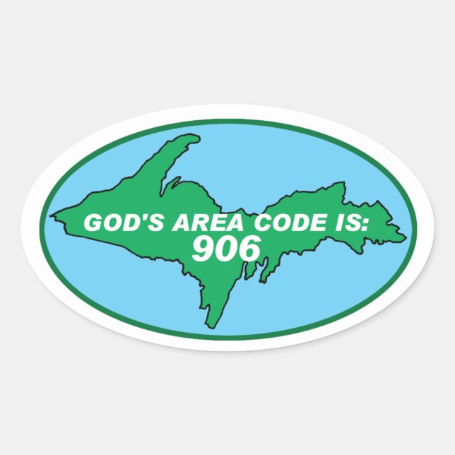 ADESIVO OVAL PENÍNSULA SUPERIOR DE MICHIGAN YOOPER STICKERS (Frente)