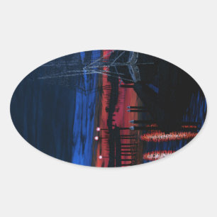 Adesivo Oval Peregrino no ponto Dana do amanhecer