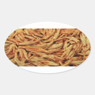 Adesivo Oval Pés crus da galinha