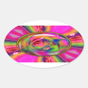 Adesivo Oval PÉS-PÉIS-OVAL-Rosa Canalizado