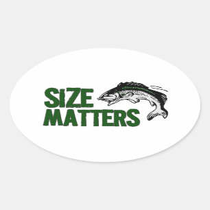 Adesivo Oval Pescador engraçado das MATÉRIAS do TAMANHO de
