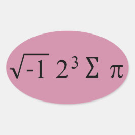 Adesivo Oval Pi Day I Come some Pie i 8 sum Pi Stickers