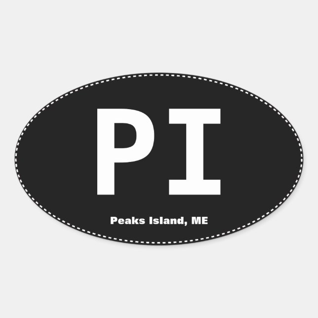 Adesivo Oval Piaks Island Maine Oval Bumper Sticker (Frente)