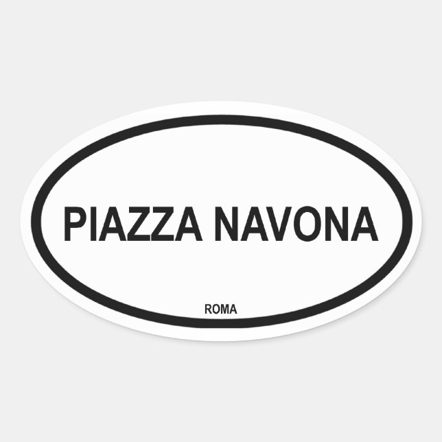 ADESIVO OVAL PIAZZA NAVONA (Frente)