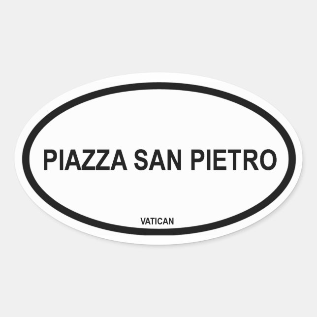 ADESIVO OVAL PIAZZA SAN PIETRO (Frente)