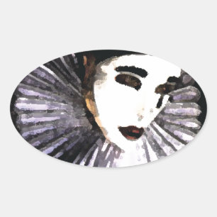Adesivo Oval Pierrot