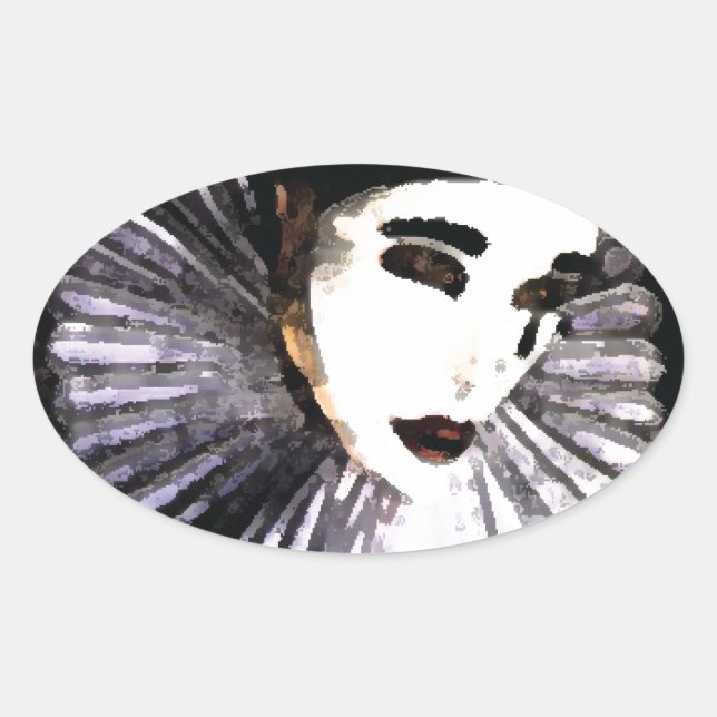 Adesivo Oval Pierrot (Frente)