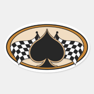 Adesivo Oval Piloto/motocicleta do café