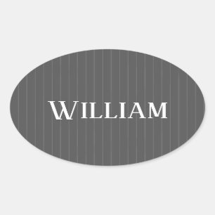 Adesivo Oval Pinças de cinza personalizadas