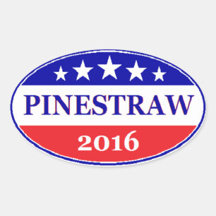 Adesivo Oval PINESTRAW 4 Presidente 2016 Eleição