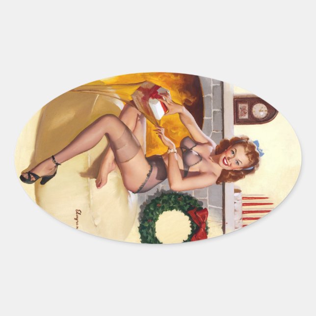 Adesivo Oval Pino de travamento (Frente)