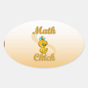 Adesivo Oval Pintinho de matemática
