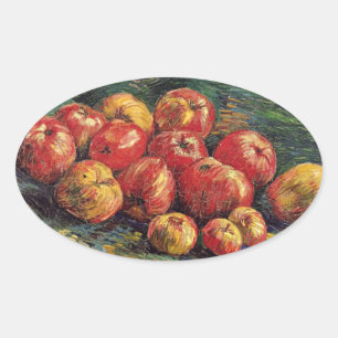 Adesivo Oval Pintura de Vincent van Gogh, Apples