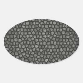 Adesivo Oval Piso de pedra