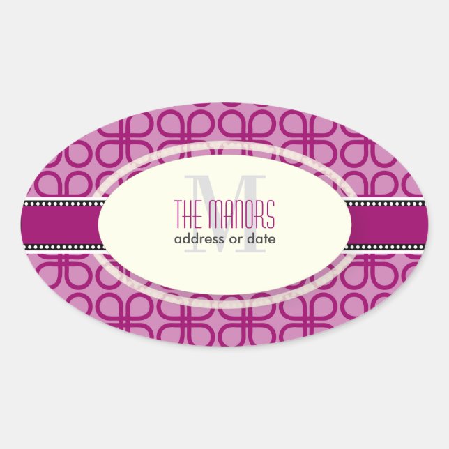 Adesivo Oval PixDezines DIY cores/coloquetes retrô (Frente)