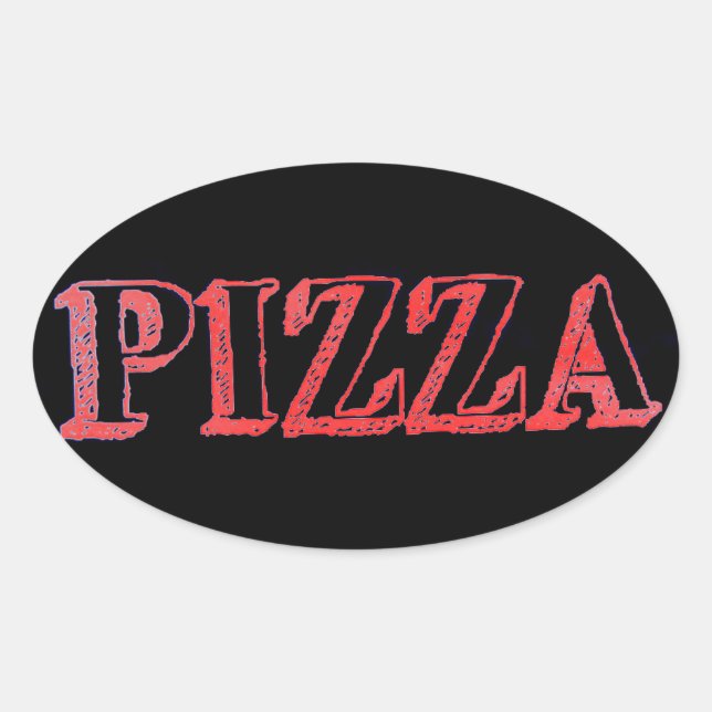 Adesivo Oval Pizza Oval Sticker (Frente)
