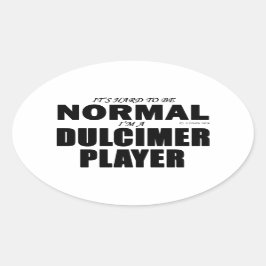 Adesivo Oval Player de Dulcimer Normal