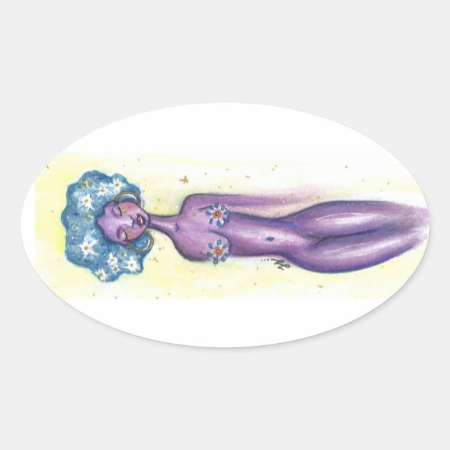 Adesivo Oval poder florista (Frente)
