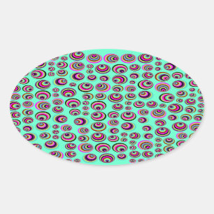 Adesivo Oval Pontos de Psicologia Coloridos + seu histórico e s