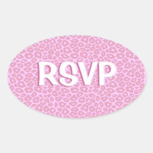 Adesivo Oval Pop Leopardo