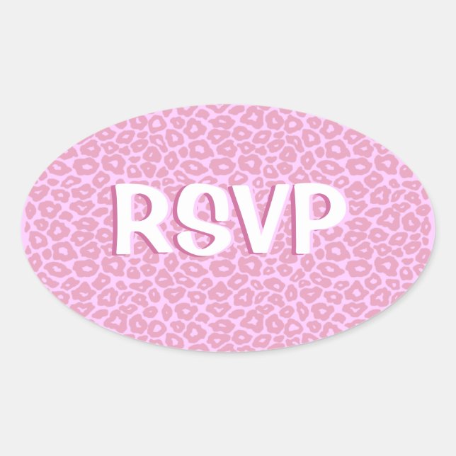 Adesivo Oval Pop Lepard (Frente)