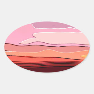 ADESIVO OVAL PÔRS DO SOL