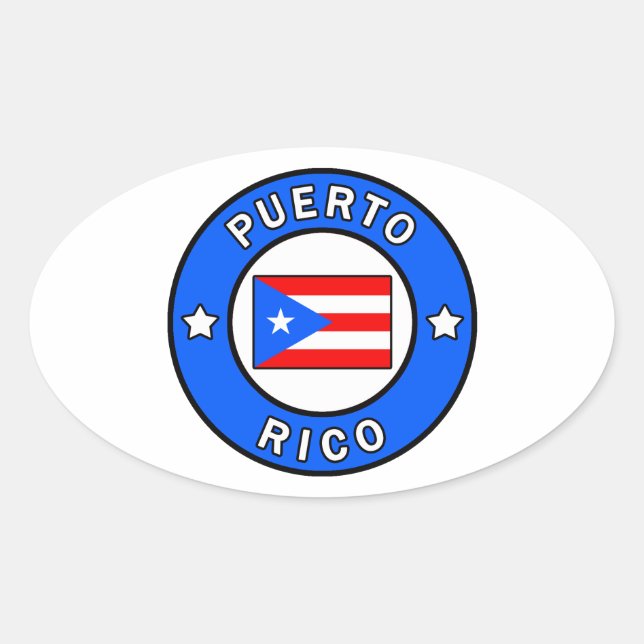 Adesivo Oval Porto Rico (Frente)