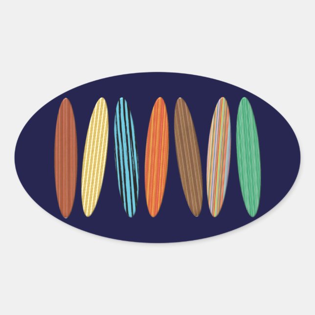 Adesivo Oval Pranchas (Frente)