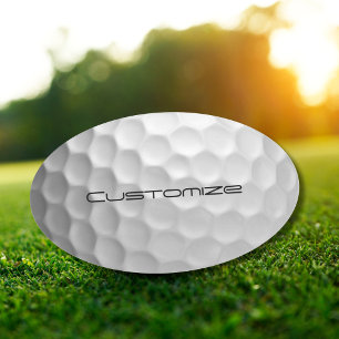 Adesivo Oval Presentes de Bolas de Golfe Personalizadas da Séri
